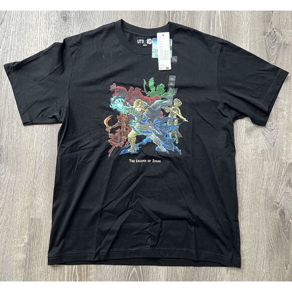 Legend of Zelda x Uniqlo Men’s XL Tears of the Kingdom UT T-shirt 2024 Black NEW - Picture 2 of 9